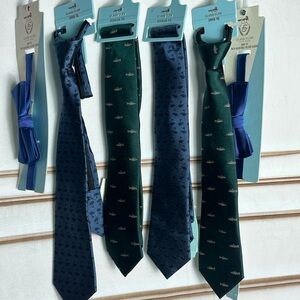 Boys Class Club Navy and Forest Green Tie Collection / Total 6